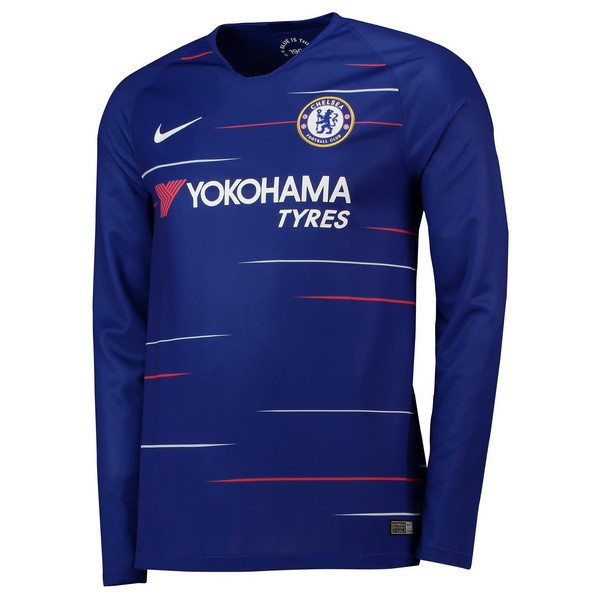 Camiseta Chelsea 1ª ML 2018-2019 Azul